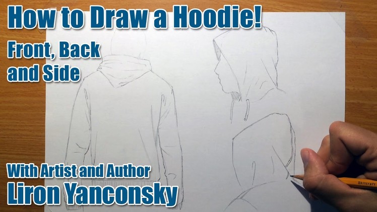 How to Draw a Hoodie: Back and Side View!