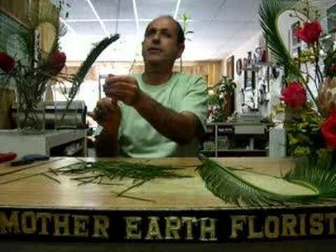 How to make a heart from a palm frond