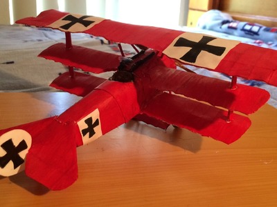 How to make The Red Baron (Fokker Dr. 1 Triplane) Paper Model Tutorial