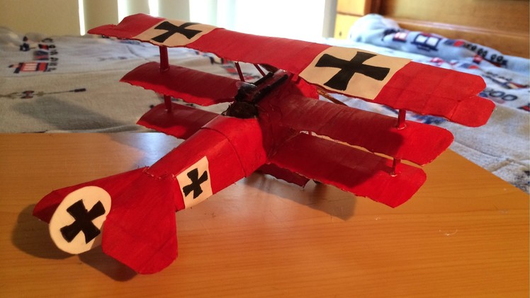 How to make The Red Baron (Fokker Dr. 1 Triplane) Paper Model Tutorial