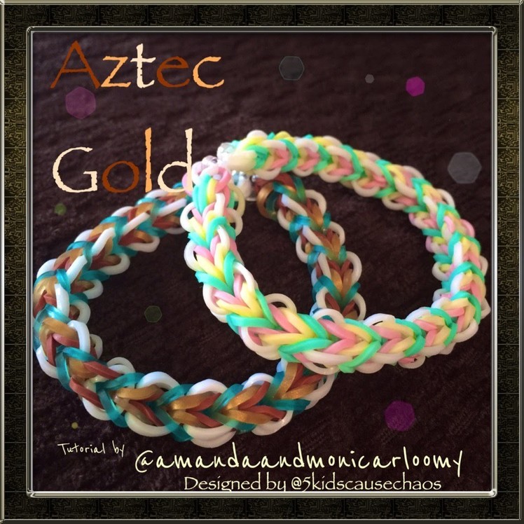 ***New*** Aztec Gold Rainbow Loom Bracelet