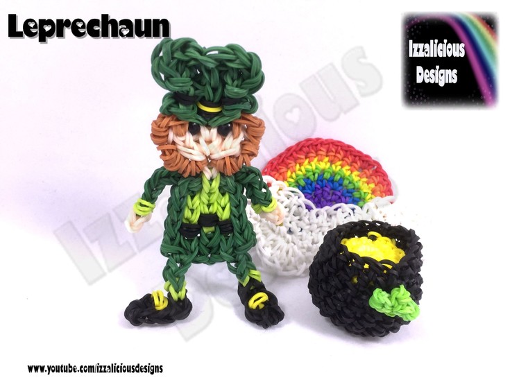 Rainbow Loom - Leprechaun Action Figure.Doll.Charm (St Patrick's Day.Irish)