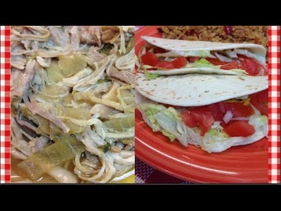 Slow Cooked Green Chili Pulled Pork Tacos ~ Noreen's Kitchen