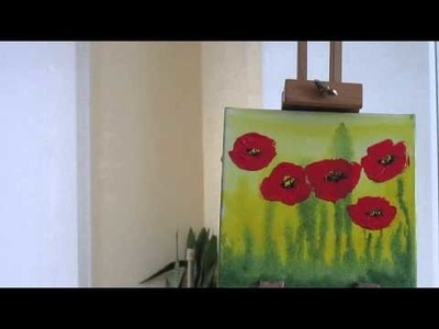 Tanja Bell How to Paint Flowers Poppies Tutorial Palette Knife Painting Technique Lesson Demo