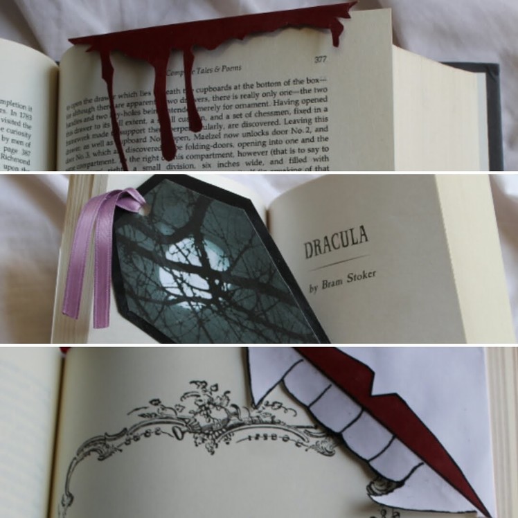 31VoO|Day 5|DIY Vampire-Themed Bookmarks