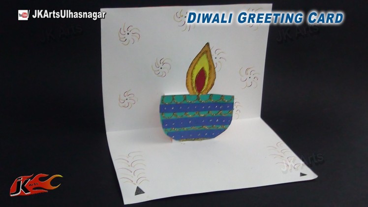 DIY Easy Diwali 3D Pop Up Greeting Card | How To Make | JK Arts 771