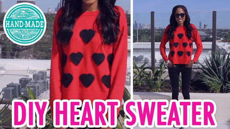 DIY Heart Sweater | Needle Felting How To - HGTV Handmade