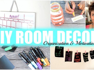 DIY ROOM DECOR! Stay Organized & Motivated! || Back to School 2015