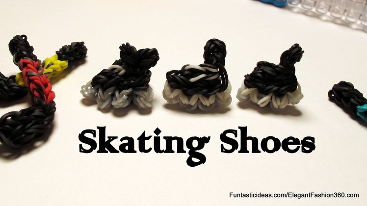 Hockey Skating Shoe Charm - How to Rainbow Loom Design - Sport Series