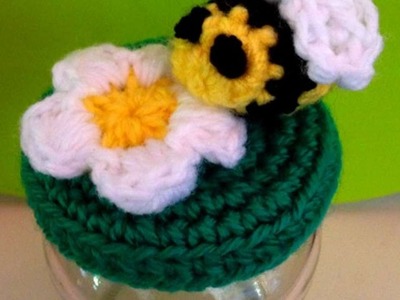 How To Crochet A Very Cute Honey Bee Jar Lid Cover - DIY Crafts Tutorial - Guidecentral