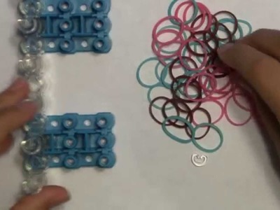 How To Make A Rainbow Loom Fishtail bracelet (whole loom, not 2 pegs)