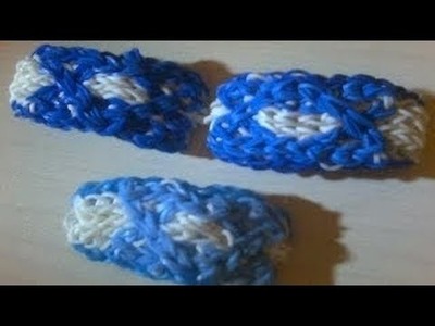 How to make a Rainbow loom Israel flag bracelet part 1