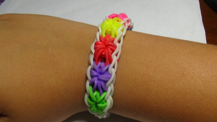 How to make the Rainbow loom  " StarBurst Bracelet"