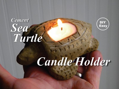 How to Mold a DIY Cement Sea Turtle candle holder