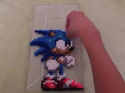 Perler bead tutorial; Sonic The Hedgehog
