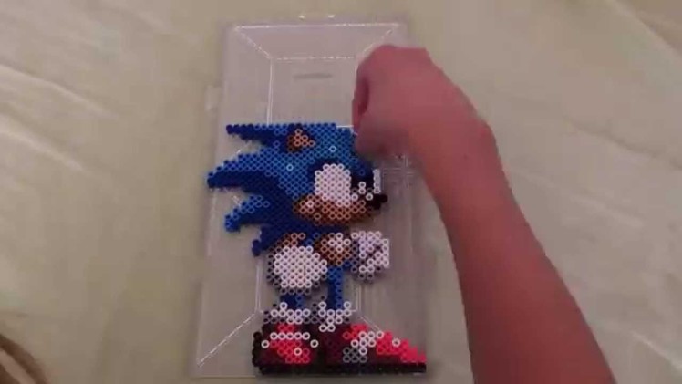 Perler bead tutorial; Sonic The Hedgehog