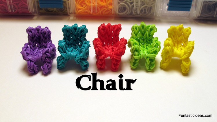 Rainbow Loom 3D Chair.Sofa.Couch Charm - How to - Home Series