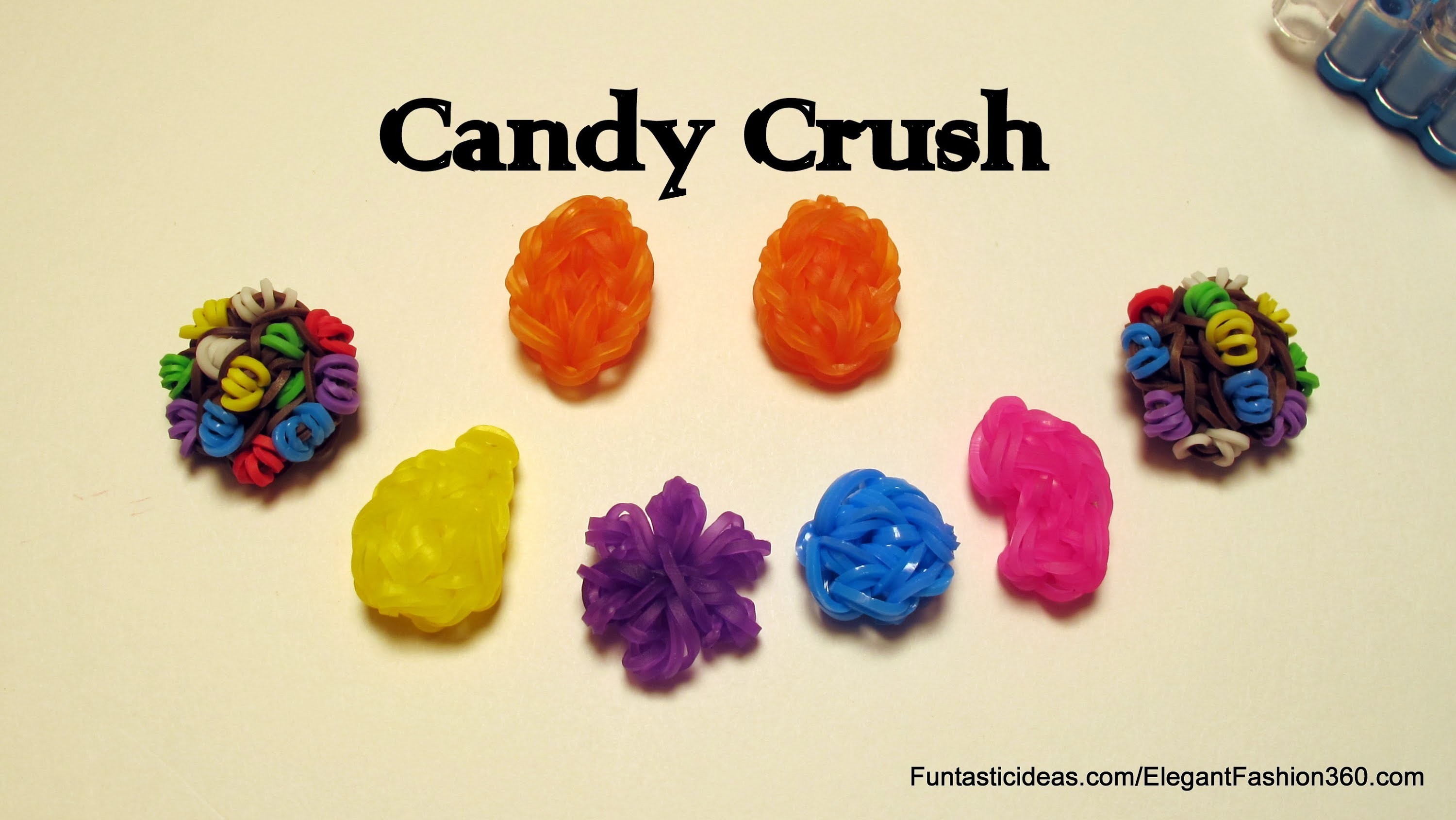 Rainbow Loom Candy Crush Orange Candy How to