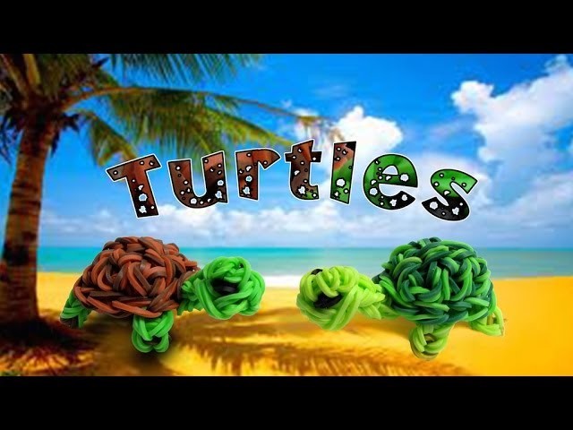 Rainbow Loom New 3D Turtle.Franklin the Turtle Figure.Charm - How to - Animal Series
