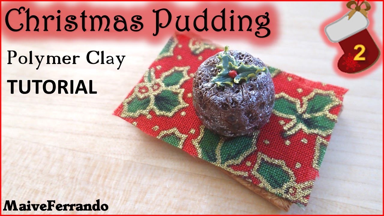 Christmas Advent Calendar 2nd Day Miniature Pudding Polymer Clay