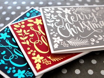 DIY Foil & Full Color Printables - Hand Painted Christmas Card
