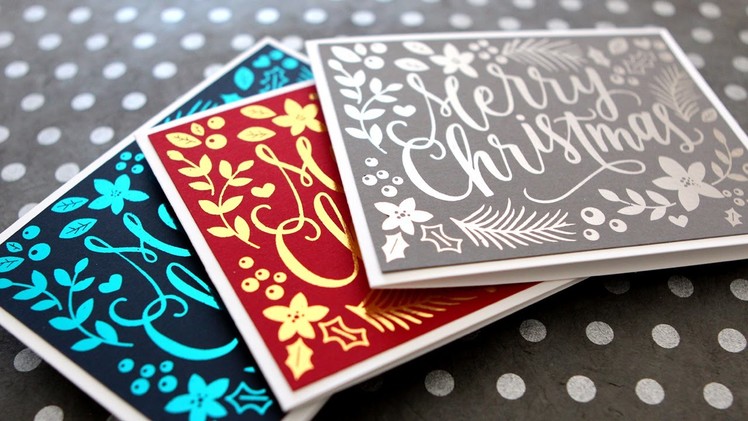 DIY Foil & Full Color Printables - Hand Painted Christmas Card
