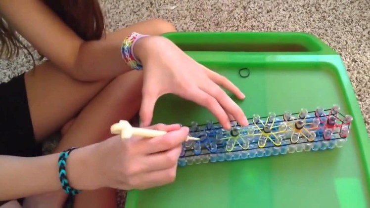 How to make a rainbow loom starburst bracelet