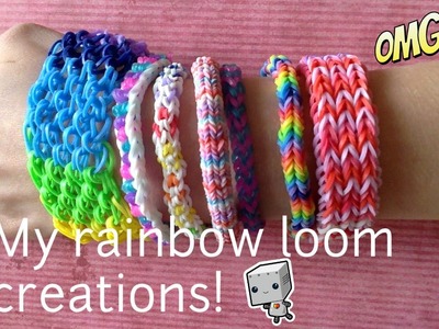 My first rainbow loom creations!