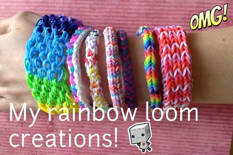 My first rainbow loom creations!