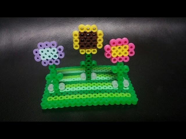 Perler bead 3D garden