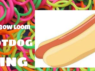 Rainbow loom hotdog ring with just a hook