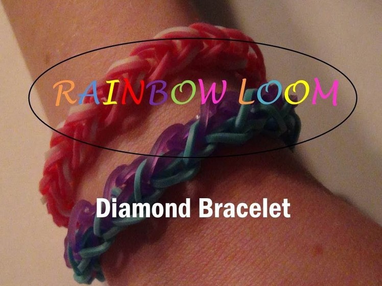 Rainbow Loom--How to make the Rainbow Loom Diamond Pattern Bracelet (Beginner Level)