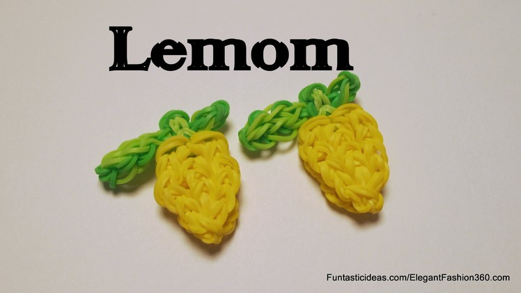 Rainbow Loom Lemon charm - How to - Food Series.Emoji.Emoticon