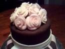 Chocolate Fondant cake with roses- my fourth fondant cake