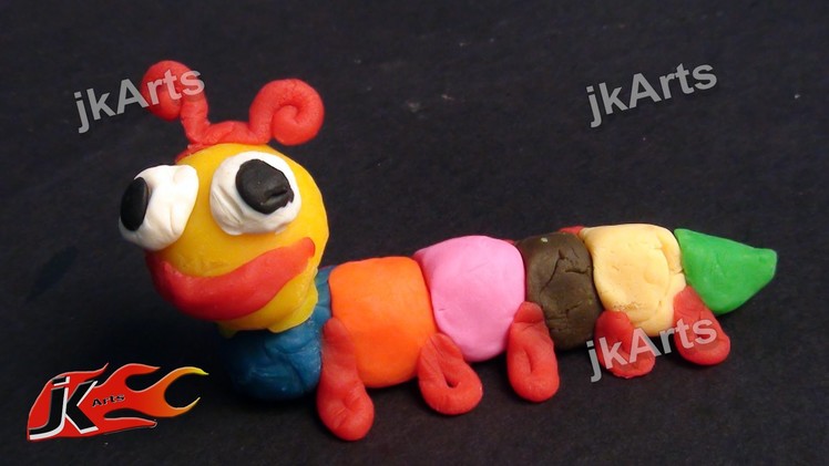 Clay Modelling -  Learn to make Caterpillar in simple way for kids - JK Easy Craft 002