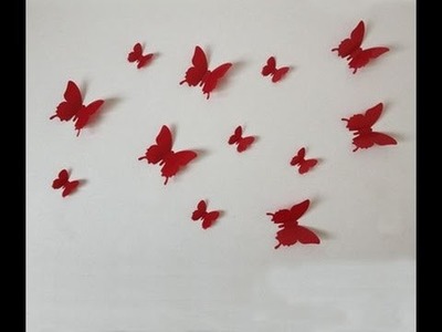 Como hacer Mariposas para decorar la pared