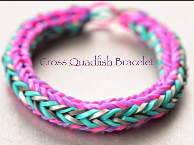 Cross Quadfish Rainbow Loom Bracelet