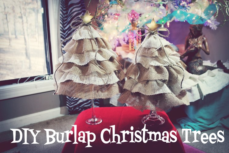 DIY Christmas Trees Burlap Style