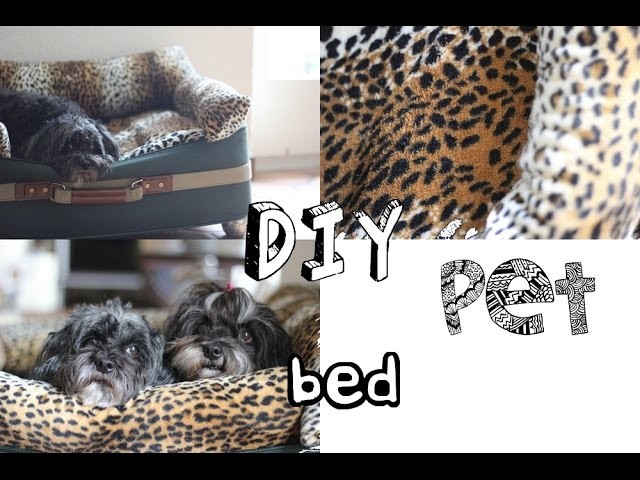 DIY: homemade pet bed. couch [with a suitcase]