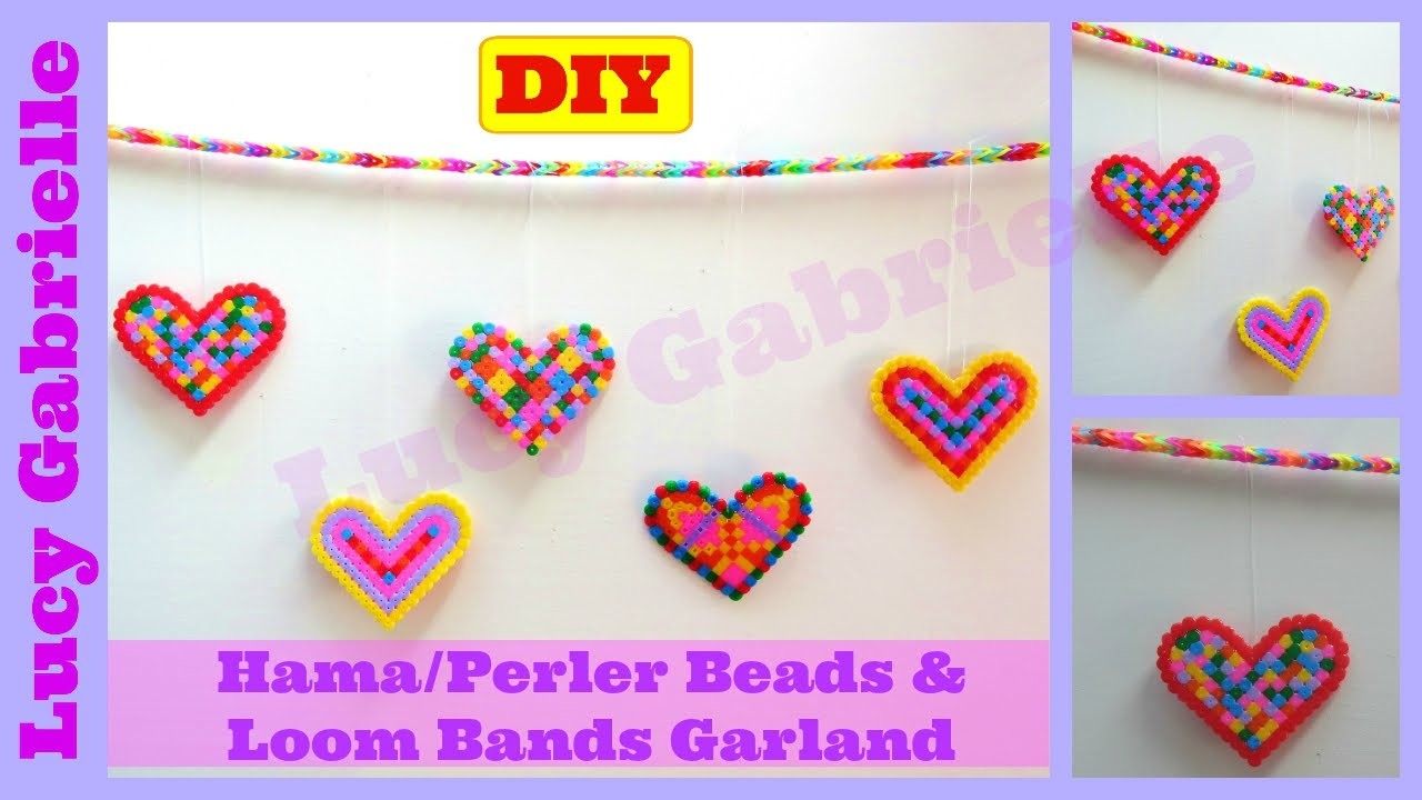 Hama Beads Diy Tutorial Hama Perler Beads Loom Bands Garland Tutorial Lucy Gabrielle Diy