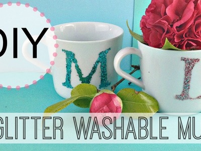 DIY Washable Glitter Initial Mug | by Michele Baratta