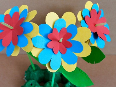 Easy paper craft: How to make paper flowers