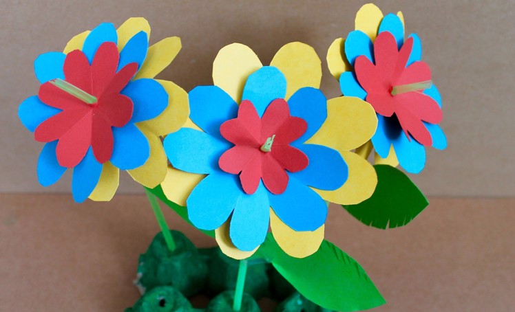 Easy paper craft: How to make paper flowers