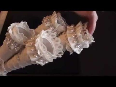 Fabric and Lace Flower cones
