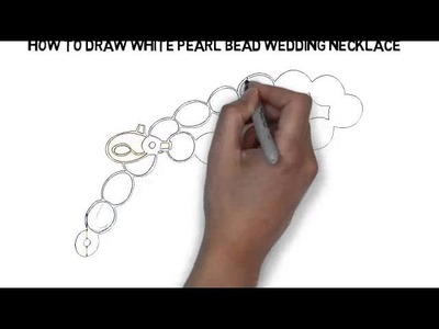 How To Draw White Pearl Bead Wedding Necklace