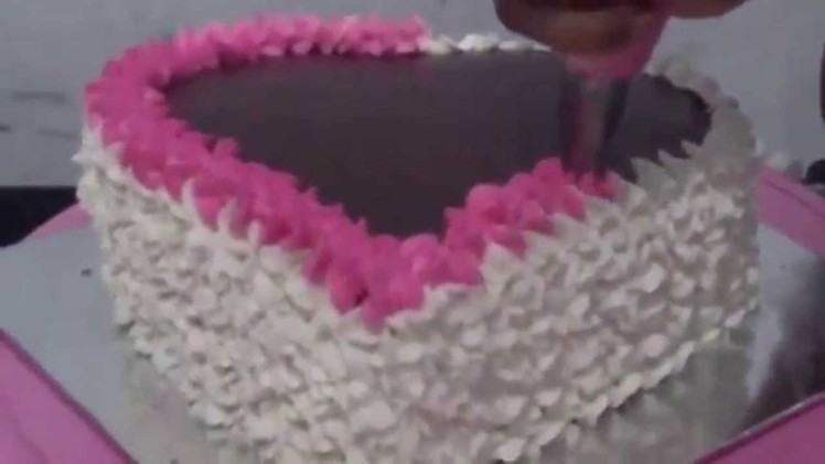 How to Easy Pink Love Cake