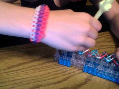 How to make a double rainbow loom bracelet.