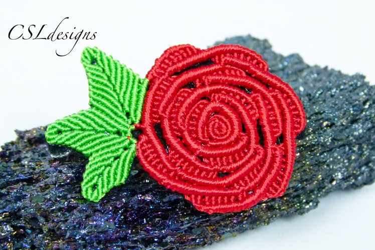 Micro macrame rose | Valentines