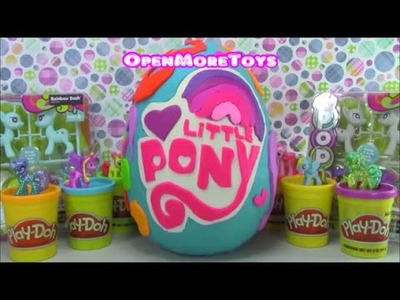 My Little Pony Giant Surprise Egg Made of Play Doh filled with Shopkins and More