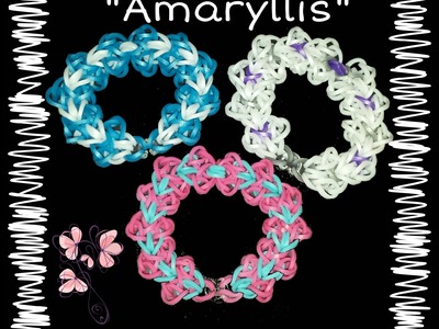New "Amaryllis" Hook Only Rainbow Loom Bracelet. How To Tutorial